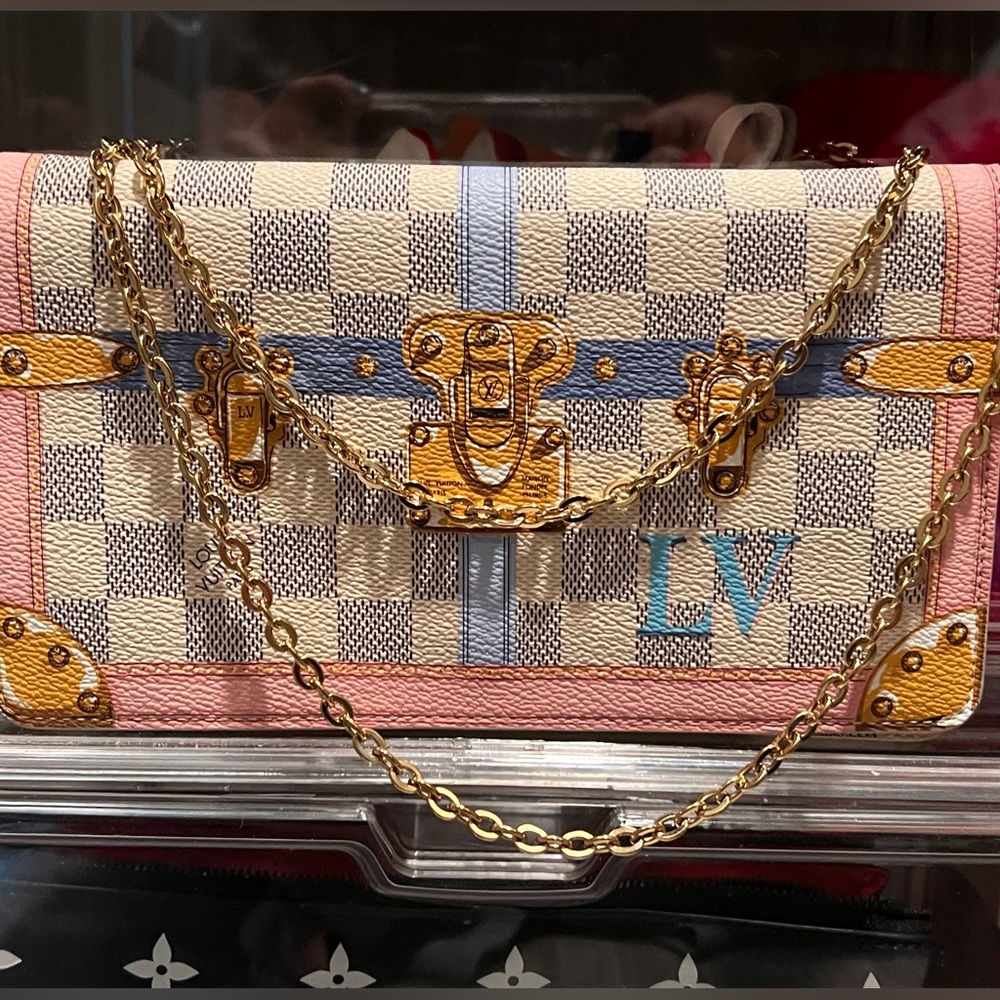 COPY - 2018 Louis Vuitton - Rare Damier Azur Summer
Trunks Pochette Weekend Cha…
